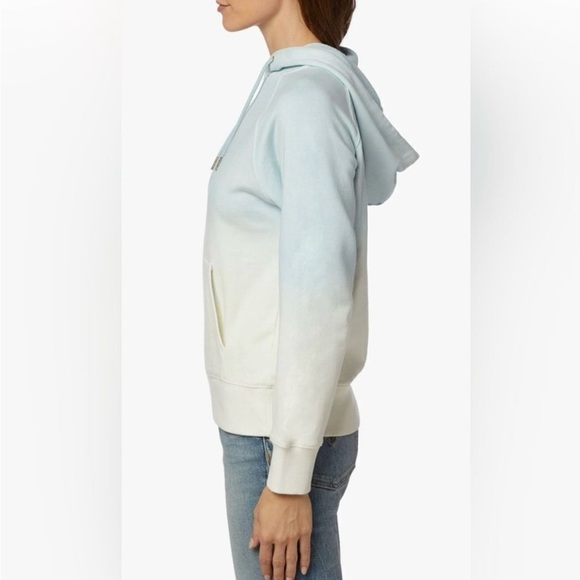 Hudson Dip Dye Women's Blue and Cream Hoodie - Picture 3 of 6